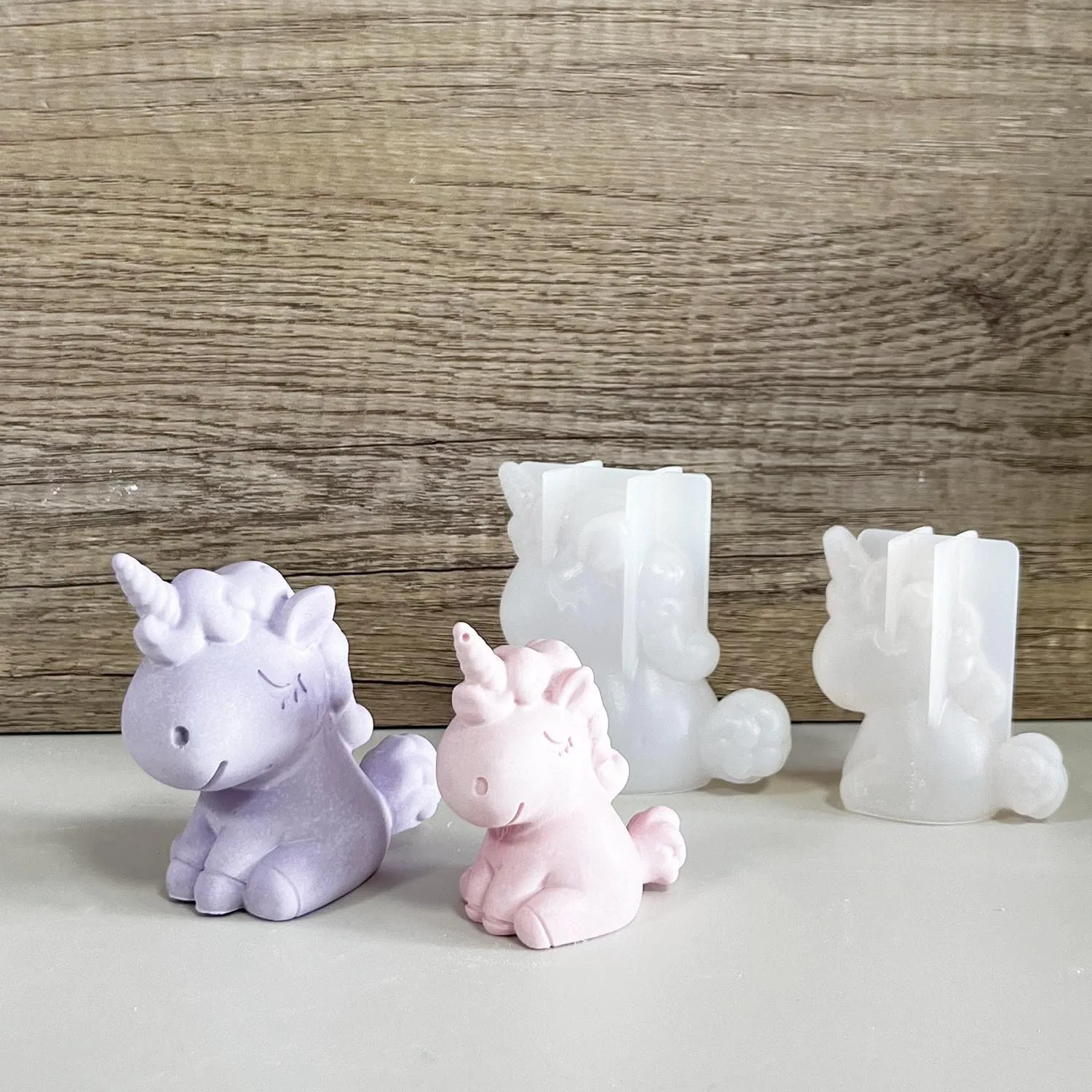 Candle Making Supplies - 3D silikon geometris Unicorn kucing rusa