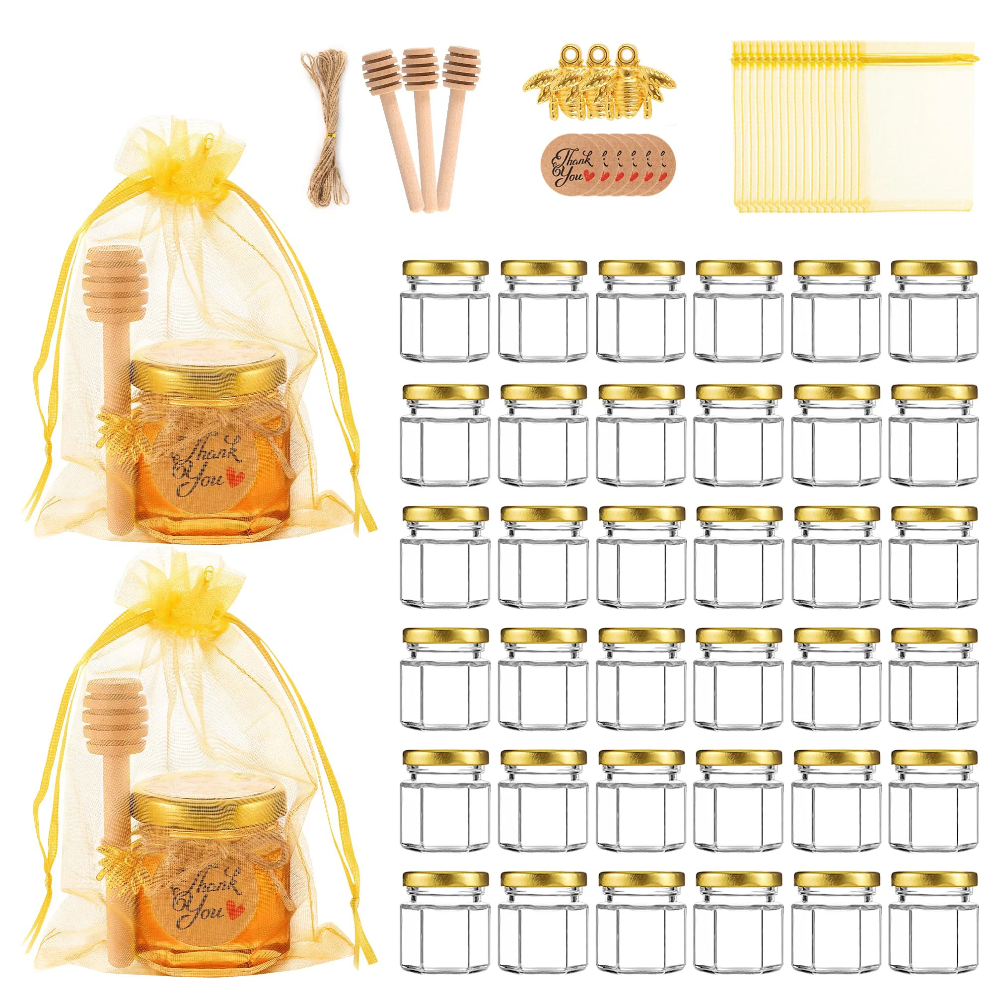 Candle Making Glass Jars - Stoples Madu Kaca Mini Heksagonal 1.5Oz