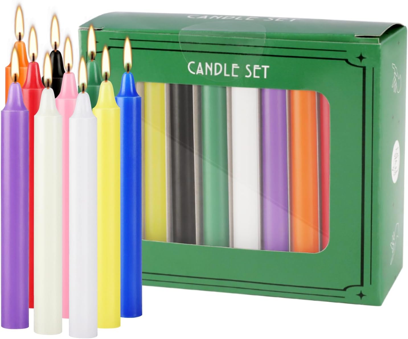 Candle Making Place - 20 Lilin Batang Kecil Berwarna-warni, Tidak