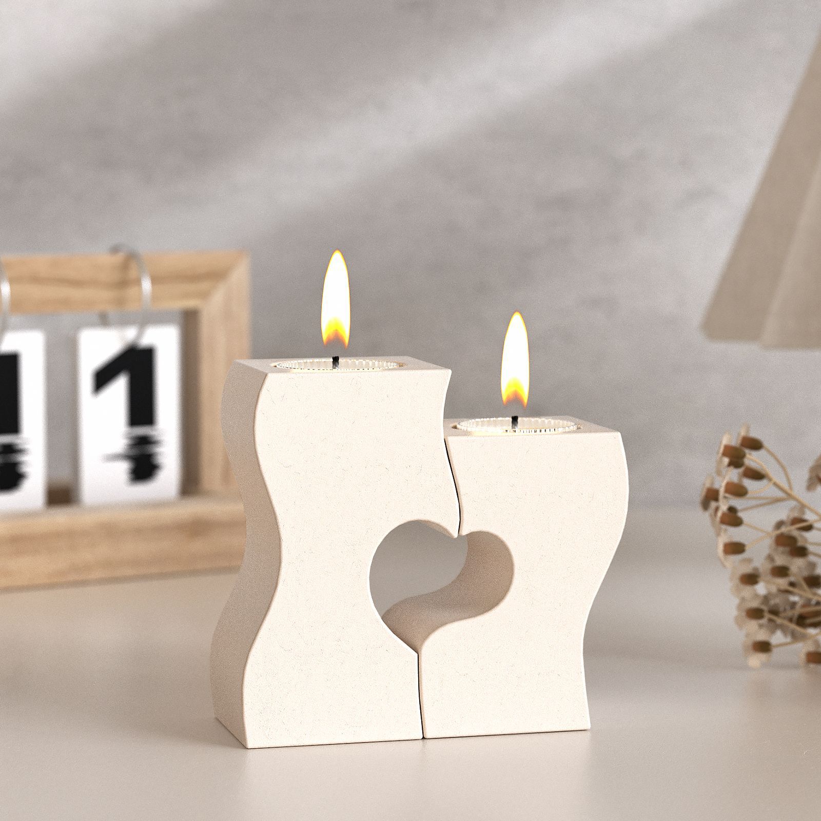 Candle Making Supplies - S Cetakan Silikon Lilin Hati DIY
