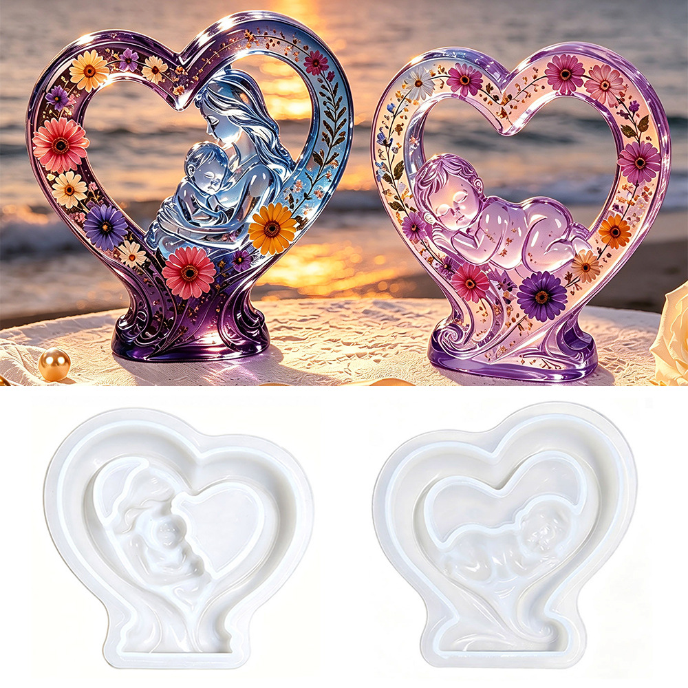Candle Making Kit For Kids - Cetakan Silikon Ibu dan Anak yang