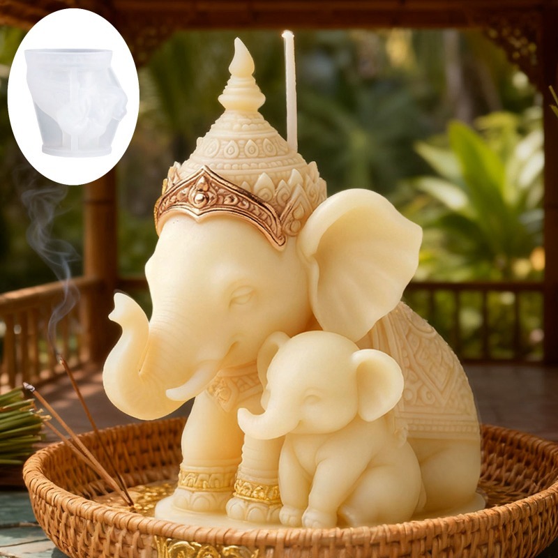 Candle Making Kit For Kids - Cetakan Lilin Aromaterapi Gajah Ibu dan