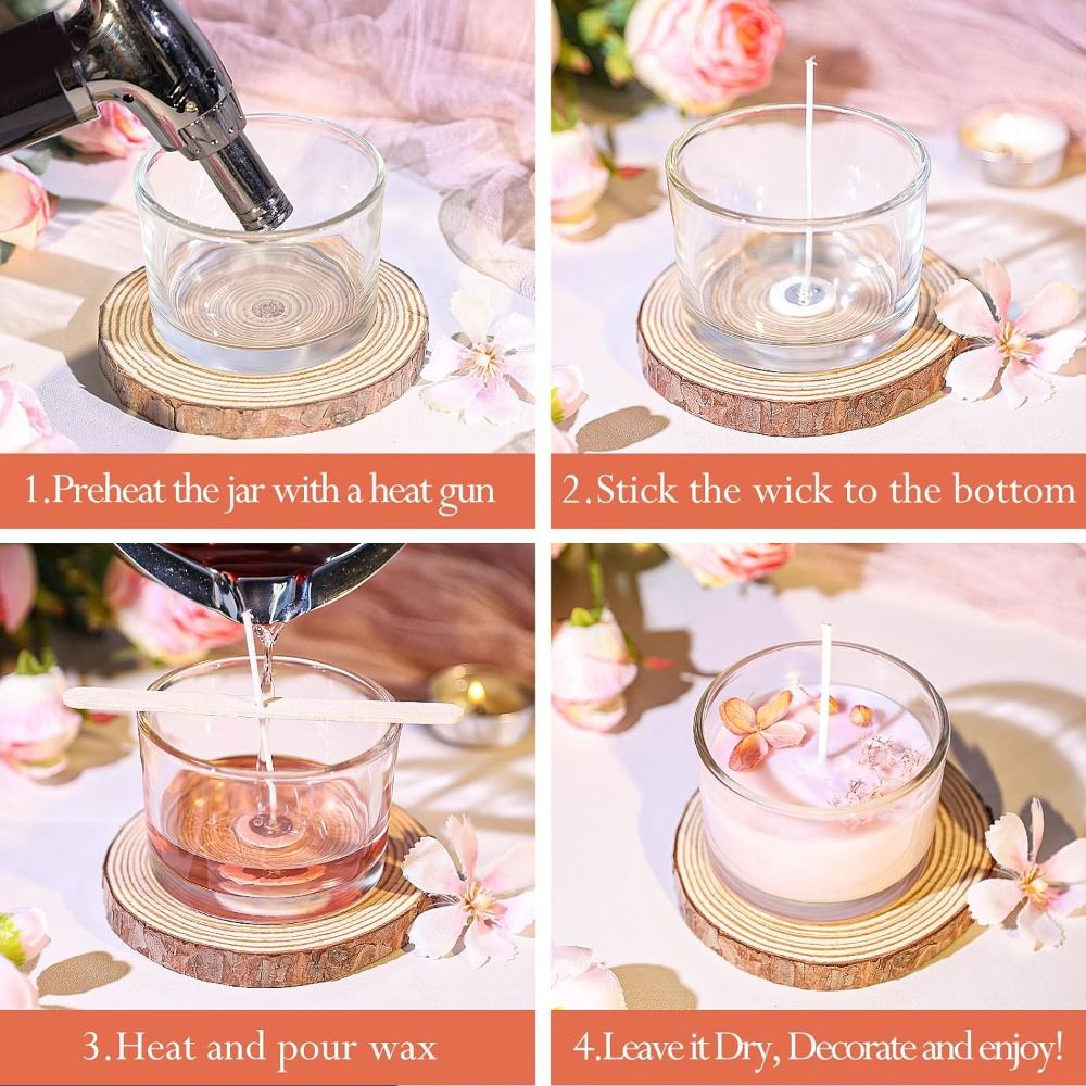 Stoples lilin kaca bening tran - Candle Making Glass Jars ulasan dan harga