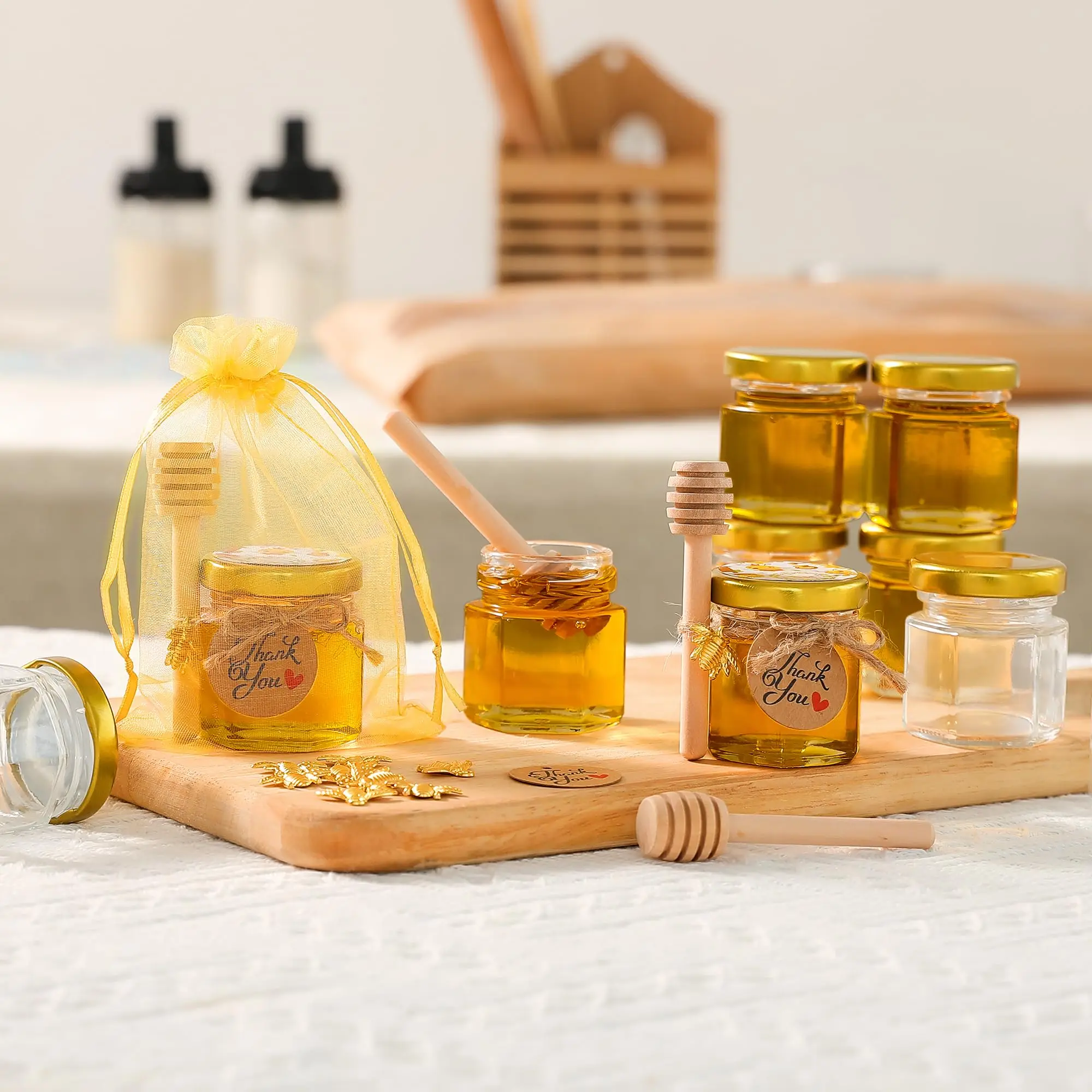 Stoples Madu Kaca Mini Heksago - Candle Making Glass Jars ulasan dan harga