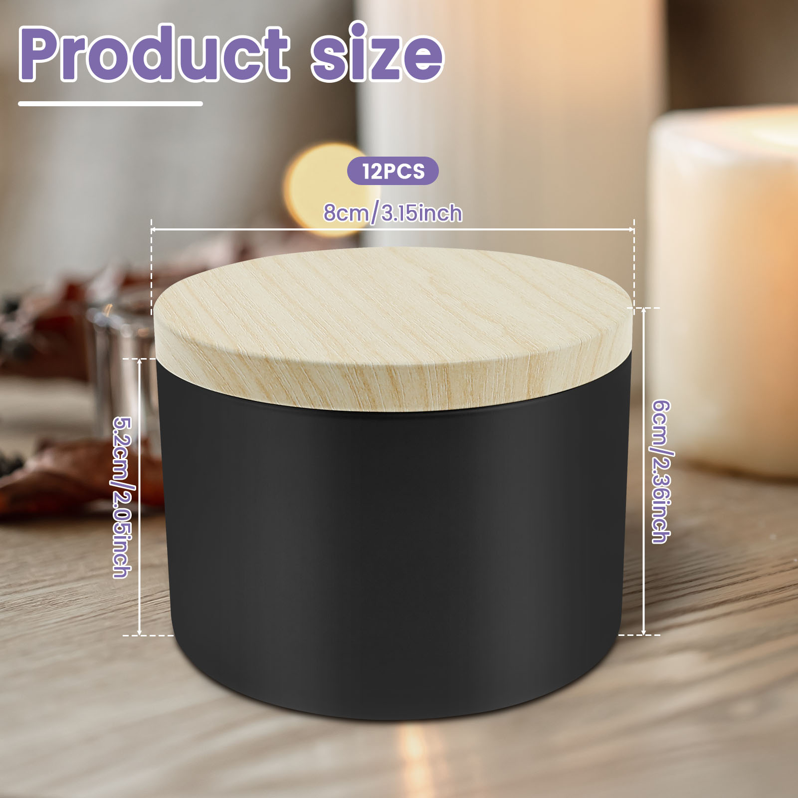 12 Buah 8Oz Kaleng Lilin Koson - Candle Making Glass Jars ulasan dan harga