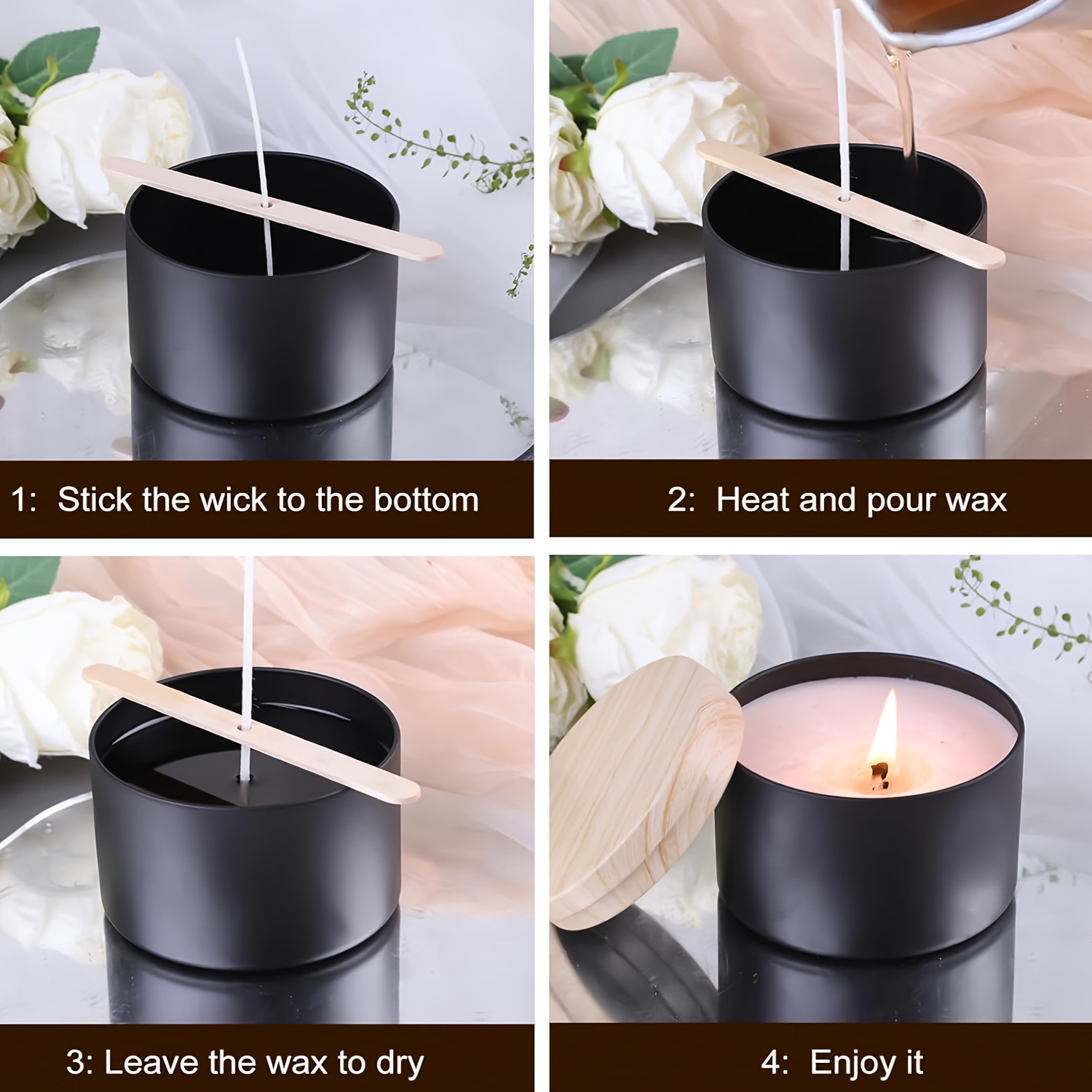 Stoples lilin hitam dengan tut - Candle Making Kit For Kids ulasan dan harga