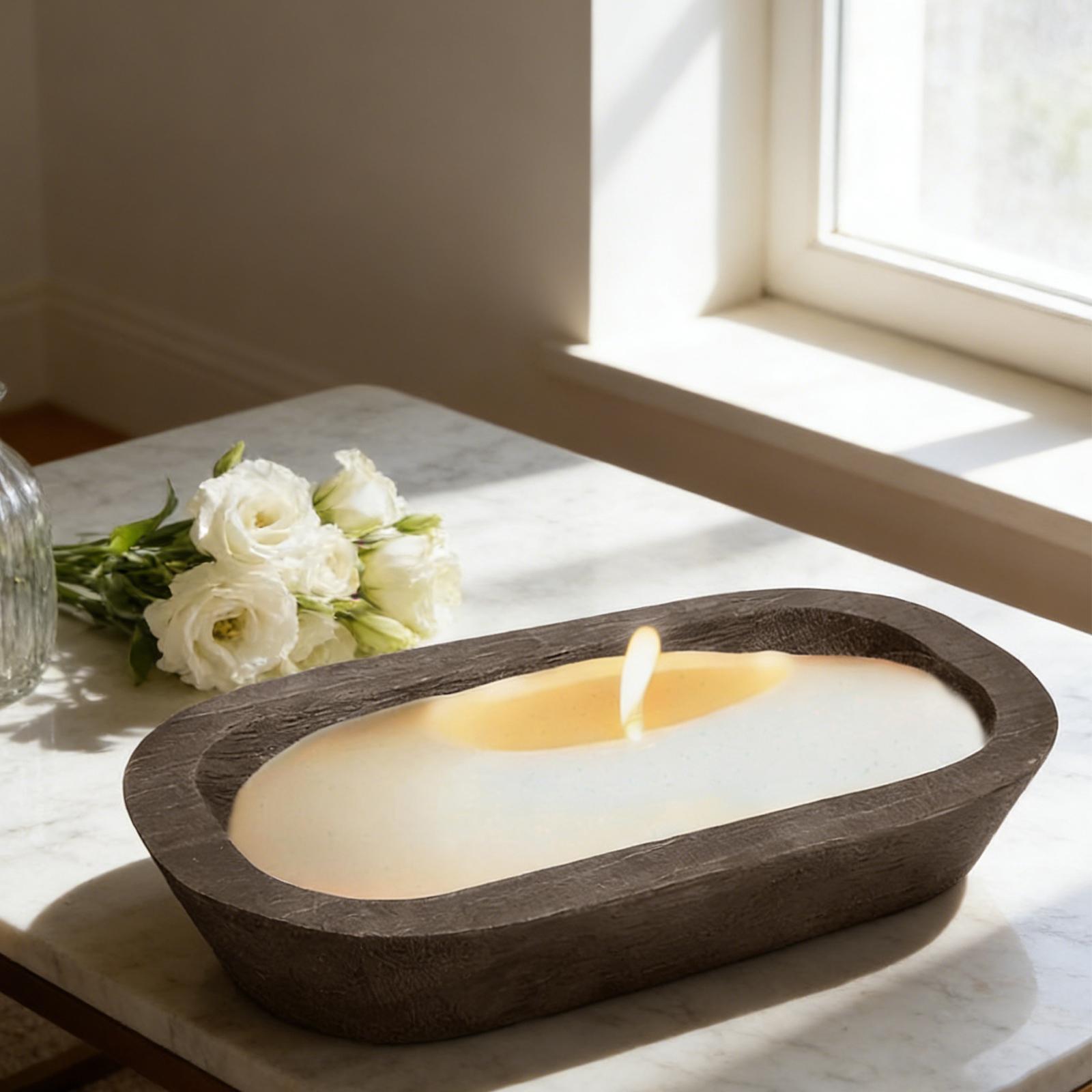 Mangkuk Lilin Kayu Rustic Ukir - Candle Making Homewood ulasan dan harga